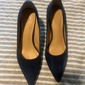 Franco Sarto comfy blue wedges